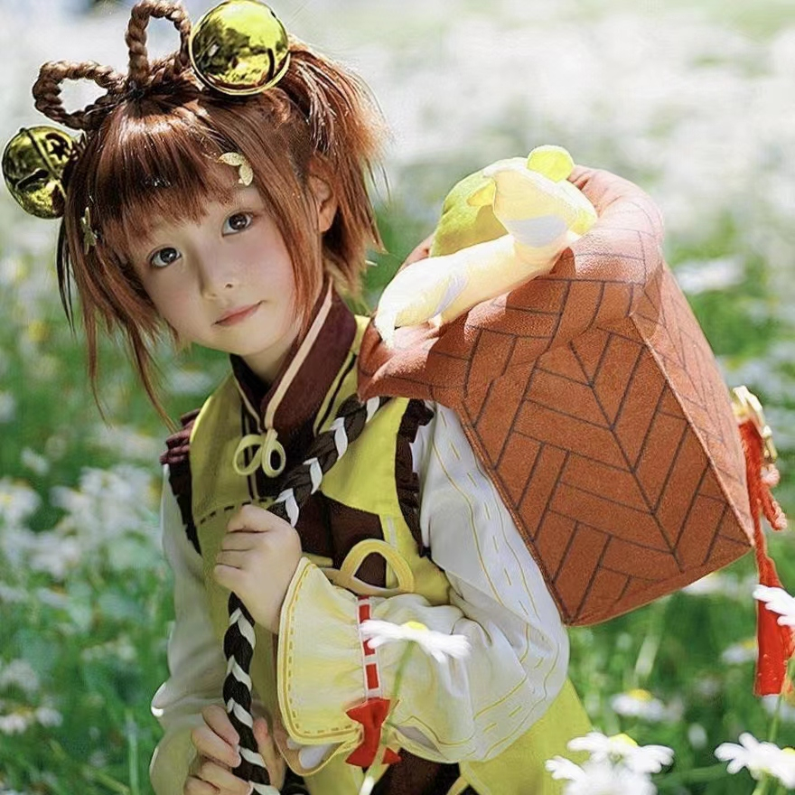 Yuanshen cos Yaoyao < XS-2XL > Xianrui Linglong Liyuecao Series Little Loli Game Yaoyao ชุดคอสเพลย์ 