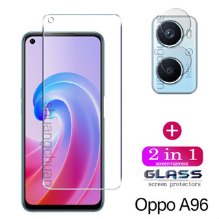 2 in 1 ฟิล์มกระจกนิรภัยกันรอยหน้าจอ และเลนส์ด้านหลัง สําหรับ Oppo A96 A76 A36 A16 A16K A17 A17K A15 A12 A7 A5S A5 A3S A57 A52 A72 A92 A94 A53 A54 A55