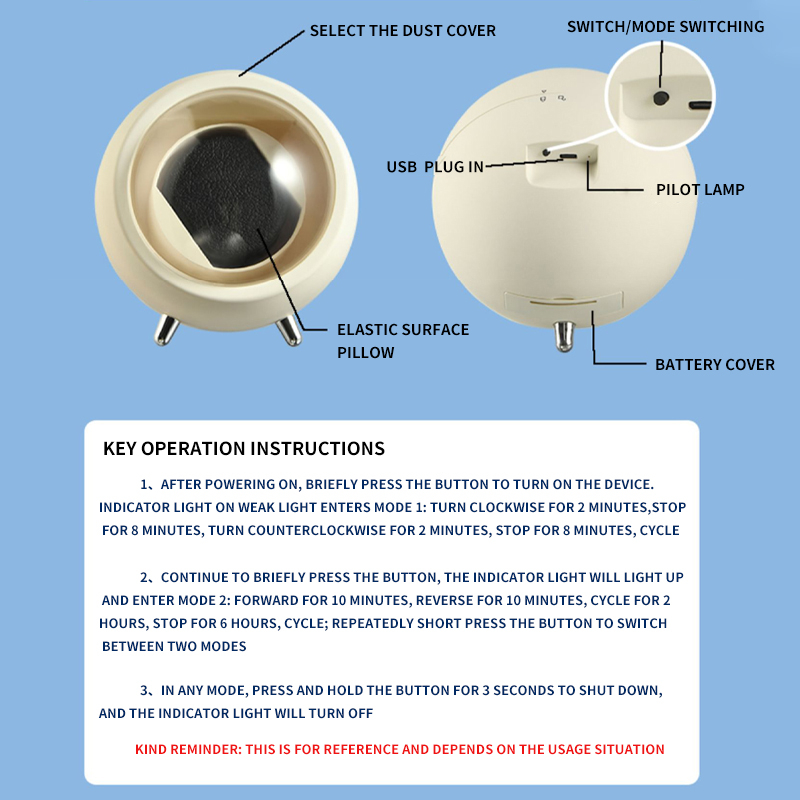 Watch Winder Ibbeton นาฬิกาข้อมือไม้ แนวตั้ง แนวหรูหรา 1 ช่อง สําหรับตู้นาฬิกาข้อมือ