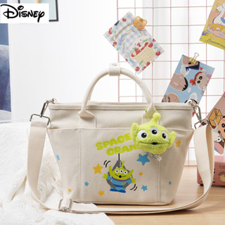 กระเป๋าถือ ผ้าแคนวาส แต่งจี้ตุ๊กตา Disney Pixar Three-Eyed Boy น่ารัก สําหรับเด็กผู้ชาย