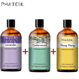 PHATOIL น้ํามันหอมระเหย 100 มล. x 3 ชิ้น lavender ylang ylang cedarwood