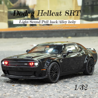 【ไม่มีกล่อง】โมเดลรถยนต์ 1/32 Dodge Hellcat SRT diecast car jiaye Light and Sound โลหะผสมสังกะสี ของเล่นสําหรับเด็กผู้ชาย อายุ 3 ปีขึ้นไป