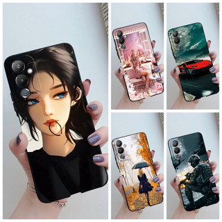 เคสโทรศัพท์มือถือ ซิลิโคนนิ่ม สีดํา สําหรับ Tecno Pova 4 Tecno Pova4 LG7n