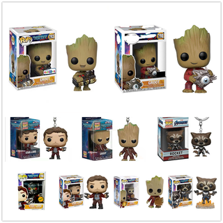 โมเดลฟิกเกอร์ Funko Pop Guardians of The Galaxy Rocket Star-lord Groot ของเล่นสําหรับเด็ก