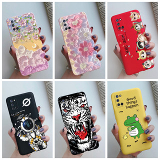 เคสโทรศัพท์มือถือ ซิลิโคนนิ่ม TPU ลายการ์ตูนแมว ดอกไม้น่ารัก สีแคนดี้ สําหรับ OPPO A52 A72 A92 CPH2061 CPH2067 CPH2059