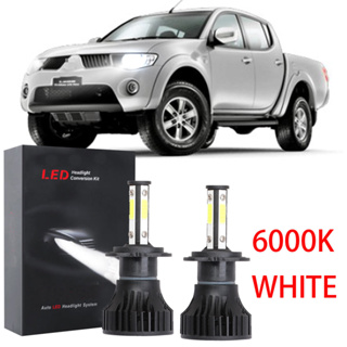 ชุดหลอดไฟหน้าฮาโลเจน LED 6000K 2013 2012 แบบเปลี่ยน สําหรับ Mitsubishi Triton Mk1 2008-2015