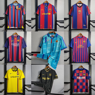 Barcelona [Vintage] เสื้อยืดลําลอง แขนสั้น คอกลม ลายทีมชาติฟุตบอล Jersey คุณภาพสูง สําหรับผู้ชาย S-2XL