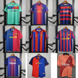 Barcelona [Vintage Version] เสื้อยืดลําลอง แขนสั้น คอกลม ลายทีมชาติฟุตบอล Jersey คุณภาพสูง สําหรับผู้ชาย S-2XL