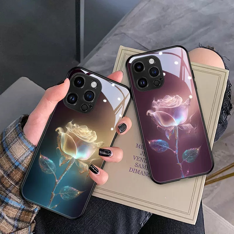 เคสโทรศัพท์มือถือแบบแก้ว กันกระแทก Diy สําหรับ iphone 13 12 mini 11 pro max 14 XR XS max X 8 plus 7