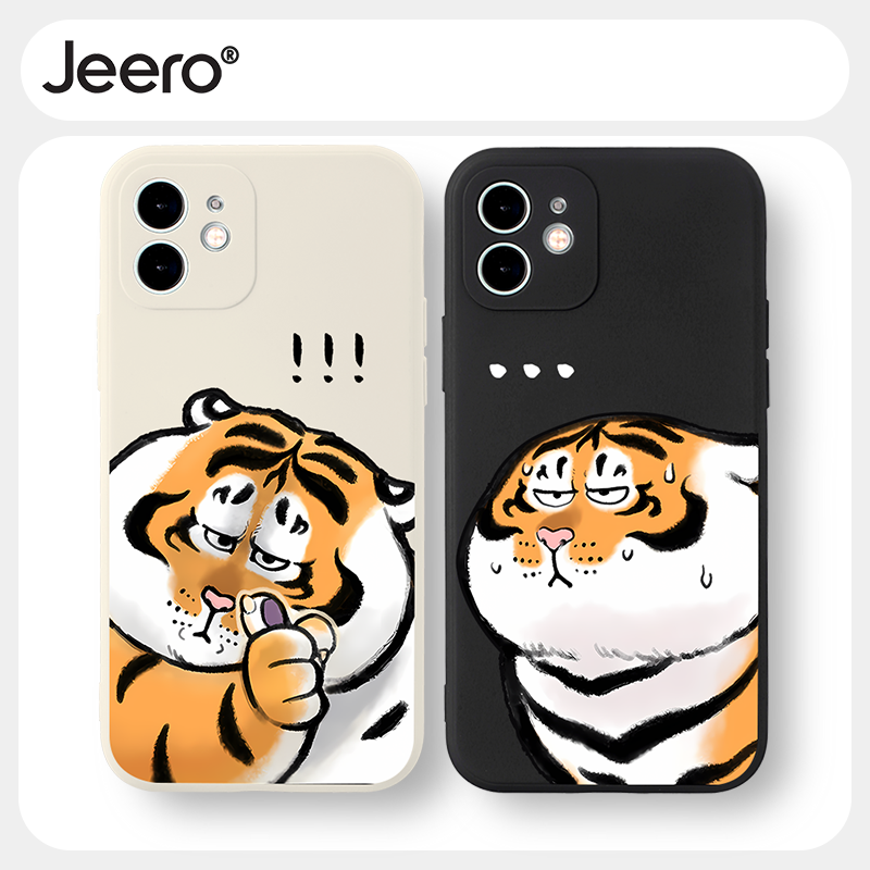 Jeero เคสคู่ เคสไอโฟน คู่รัก กันกระแทกซิลิโคนนุ่มการ์ตูนน่ารักตลก เคสโทรศัพท์ Compatible for iPhone 16 15 14 13 12 11 Pro Max SE 2020 X XR XS 8 7 6 6S Plus พลัส HFF3104