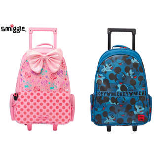 Smiggle กระเป๋าเป้สะพายหลัง พร้อมล้อเลื่อน