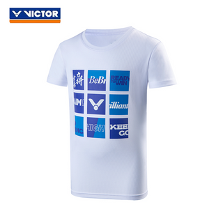 Victory เสื้อยืดลําลอง แขนสั้น ระบายอากาศ แห้งเร็ว สําหรับผู้ชาย ผู้หญิง เหมาะกับการเล่นกีฬาแบดมินตัน