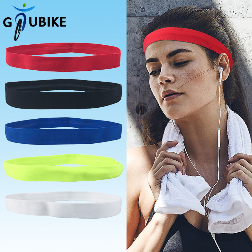 Gtubike Unisex กีฬากลางแจ้ง Sweatband ฟิตเนสแถบคาดศีรษะฟิตเนสแบดมินตันบาสเกตบอลวิ่งขี่จักรยานผม Sweat Band