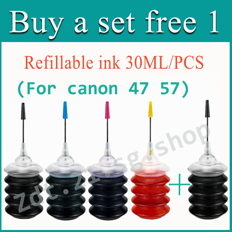 หมึกเติม Canon 47XL 57XL ตลับหมึก PG-47 CL-57 สําหรับ E400 E480 E410 E460 E470 E477 E3170 E3370 E427