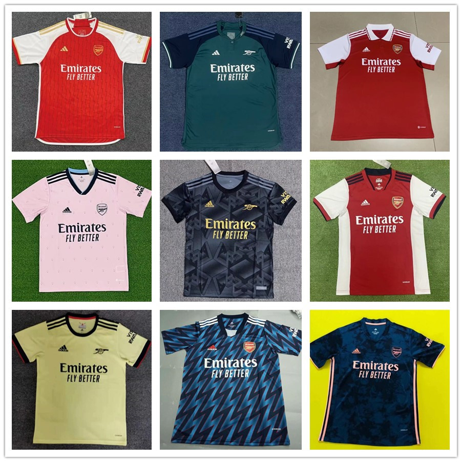 เสื้อกีฬาแขนสั้น ลายทีมชาติฟุตบอล Arsenal 2022 2023 ชุดเหย้า ทีมเยือน 2024