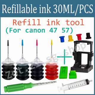 ตลับหมึกเติมหมึก สําหรับ Canon 47XL 57XL PG-47 CL-57 E400 E410 E3370 E460 E470 E477 E480 E3170 E4270