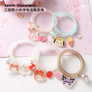 Sanrio ยางรัดผม ลาย Hello Kitty Melody Kuromi Cinnamoroll PompomPurin Pochacco 570