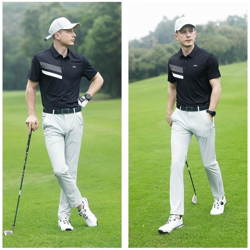 PGM golf กางเกงขายาวทรงตรงสําหรับผู้ชายเอวกลางระบายอากาศโดยกอล์ฟผ้าอเนกประสงค์พิเศษ - รูปที่ 5