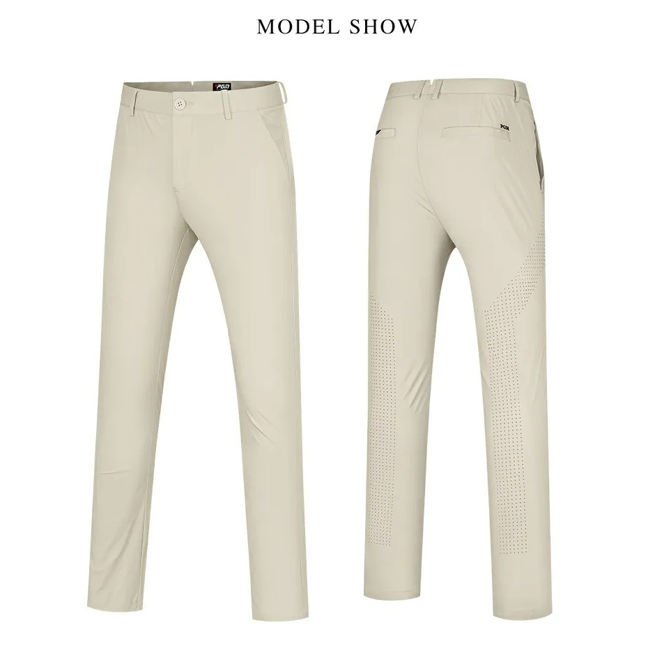 PGM golf กางเกงขายาวทรงตรงสําหรับผู้ชายเอวกลางระบายอากาศโดยกอล์ฟผ้าอเนกประสงค์พิเศษ - รูปที่ 6