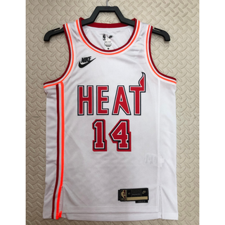 Hot pressed 2023 nba Miami Heat No. 14 Herro retro white basketball jersey