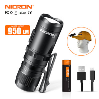 Nicron ไฟฉาย B11 10 W 950 Lumen Led Usb ปรับได้ 6 โหมดกันน้ําชาร์จไฟได้สําหรับ Out Door Edc B11