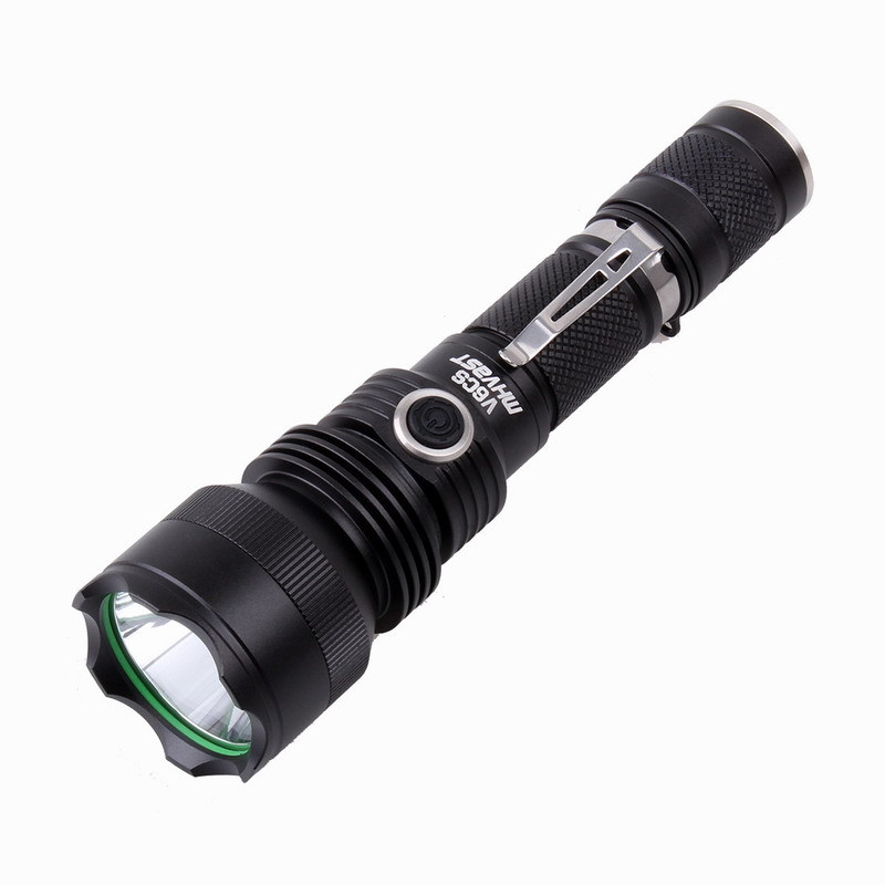 MHVAST V6CS L2 10W กันน้ํา Strong Light ไฟฉาย 990 Lumens ปรับความสว่างได้เหมาะสําหรับกลางแจ้ง Campin