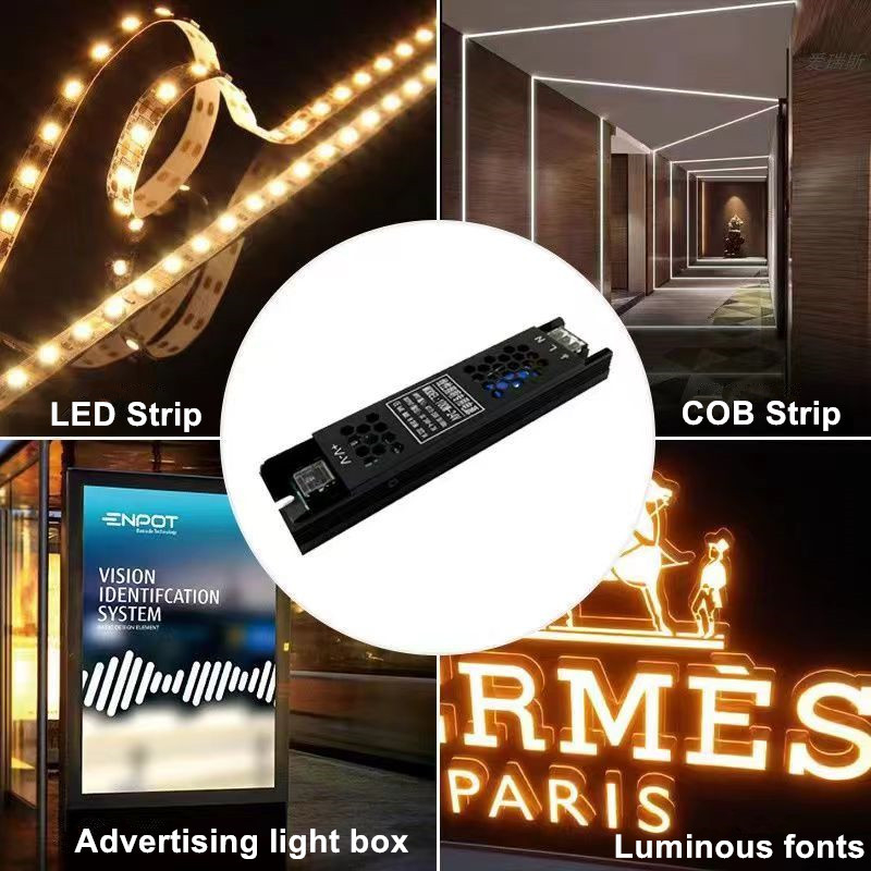 อะแดปเตอร์พาวเวอร์ซัพพลาย AC110V-240V เป็น DC12V 24V LED 100W 200W 300W 400W สําหรับโมดูลไฟ LED