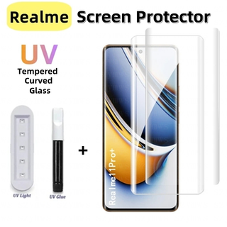 ฟิล์มกระจกนิรภัยกันรอยหน้าจอ UV สําหรับ Realme Realme 11 Pro 10 Pro 10 Pro Plus