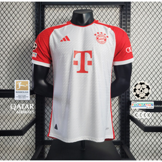 เสื้อกีฬาแขนสั้น ลายทีมชาติฟุตบอล Bayern Munich 23 24 ชุดเหย้า S-2XL ชุดเหย้า