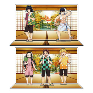 ฟิกเกอร์สแตนดี้ อะคริลิค รูปอนิเมะดาบพิฆาตอสูร Kimetsu no Yaiba-To the Swordsmith Village Combined&amp;scene Kamado Tanjiro ของขวัญ สําหรับตกแต่งโต๊ะ