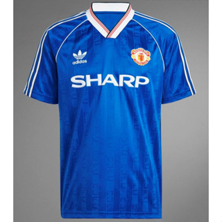 เสื้อยืด ลายทีมฟุตบอล Manchester United 1988-1990 Third Away Jersey คุณภาพสูง ไซซ์ S-2XL