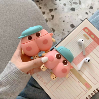 เคสหูฟังบลูทูธไร้สาย ซิลิโคนนิ่ม กันกระแทก ลายการ์ตูนพีช 3D พร้อมแหวนขาตั้ง สําหรับ AirPods 1 2 3 Pro 2