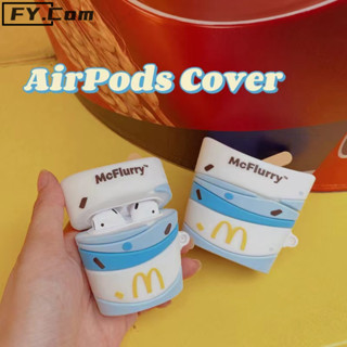 เคสหูฟังบลูทูธไร้สาย ซิลิโคนนิ่ม กันกระแทก ลายการ์ตูน McFlurry พร้อมแหวนขาตั้ง สําหรับ AirPods 1 2 3 Pro