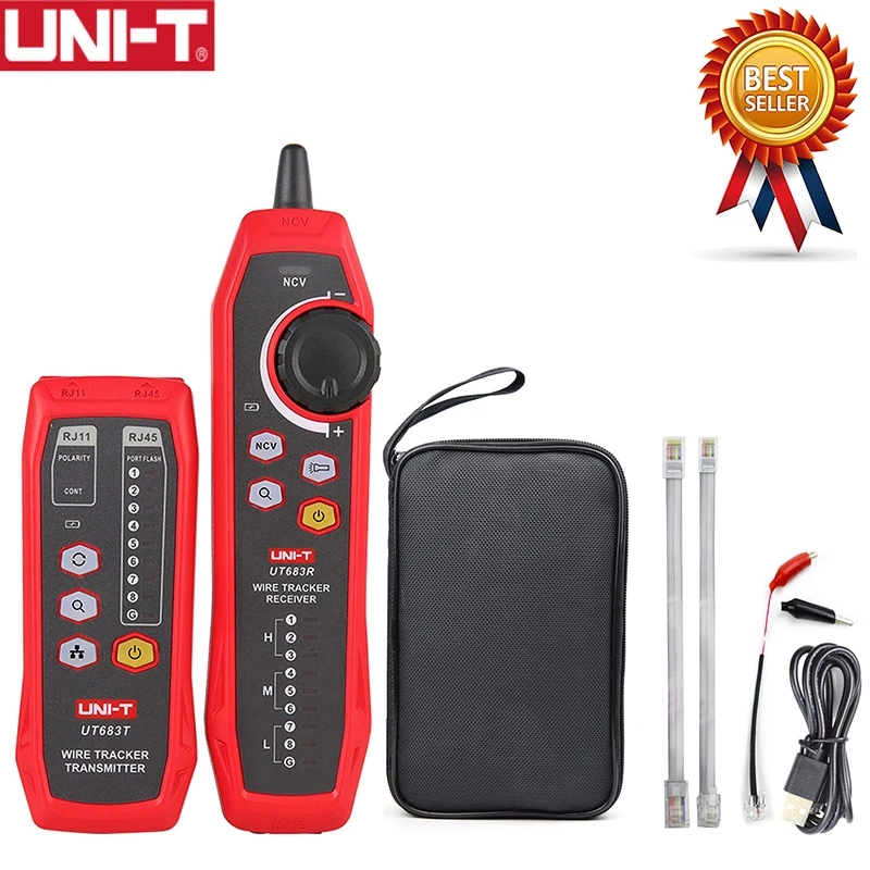 UNI-T UT683KIT Lan เครื่องทดสอบเครือข่าย Wire Tracer Cable Tracker RJ45 RJ11 โทรศัพท์ Line Finder ซ่
