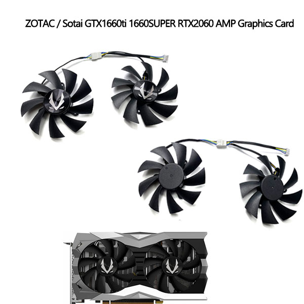 พัดลมระบายความร้อน สําหรับการ์ดจอ ZOTAC Sotai GTX1660ti 1660SUPER RTX2060 AMP