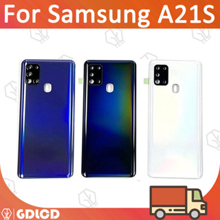 ฝาหลัง Samsung A21S ฝาครอบแบตเตอรี่ด้านหลัง เคสด้านหลัง สําหรับ Galaxy A217 A217F อะไหล่ซ่อม + เลนส์กรอบกล้อง &amp;amp; สติกเกอร์