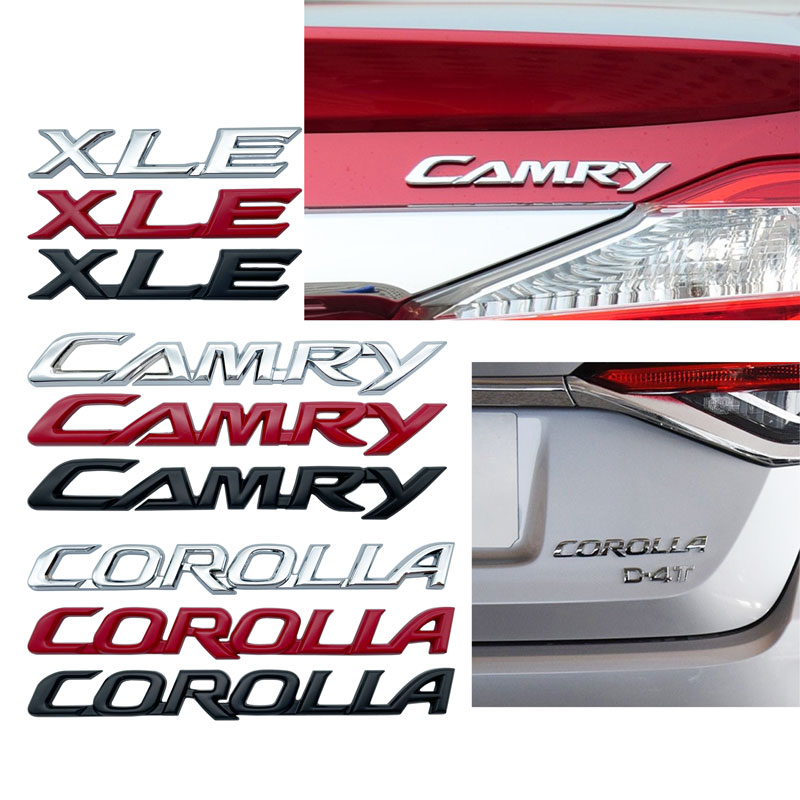 สติกเกอร์โลหะ ลายโลโก้สัญลักษณ์ XLE อุปกรณ์เสริม สําหรับ Toyota Camry Corolla Logo Yaris Auris Rav4 Prius
