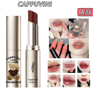 Cappuvini ลิปสติก เคลือบริมฝีปาก ให้ความชุ่มชื้น 3.5 กรัม หลากสี