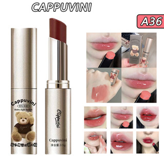 Cappuvini ลิปสติก เคลือบริมฝีปาก ให้ความชุ่มชื้น 3.5 กรัม หลากสี