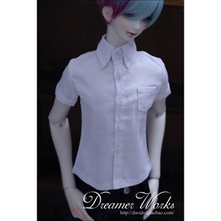 เสื้อยืดแขนสั้น สีขาว สําหรับตุ๊กตา DW 1/3 1/4SD BJD 1/4,1/3