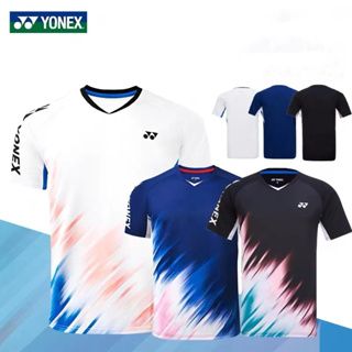 Yonex ใหม่ ชุดกีฬาแบดมินตัน แขนสั้น ระบายอากาศ แห้งเร็ว สําหรับผู้ชาย และผู้หญิง