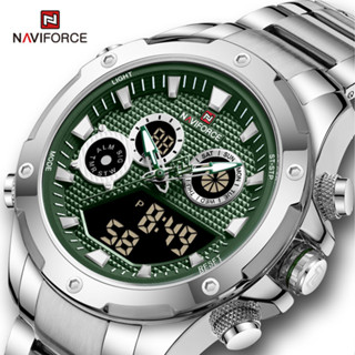 Naviforce 9217 นาฬิกาข้อมือควอตซ์แฟชั่น สายแสตนเลส สําหรับผู้ชาย