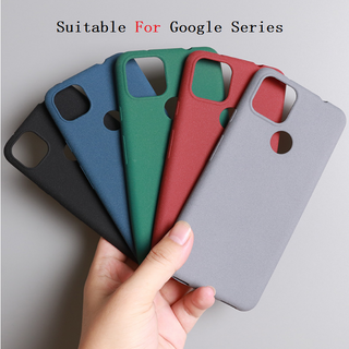 เคสโทรศัพท์มือถือ TPU นิ่ม ป้องกันลายนิ้วมือ สีพื้น สําหรับ Google Pixel 4 4XL 4A 5 5XL 5A 5G