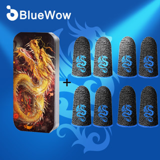 【Western Dragon】BlueWow ปลอกสวมนิ้วมือ กันเหงื่อ ระบายอากาศ สีฟ้า สําหรับเล่นเกมโทรศัพท์มือถือ PUBG Mobile Legends Knives Out