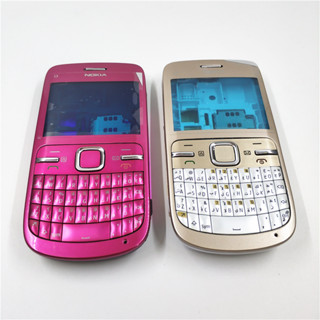 เคสโทรศัพท์มือถือ พร้อมปุ่มกดภาษาอังกฤษ สําหรับ Nokia C3-00 C300 C3