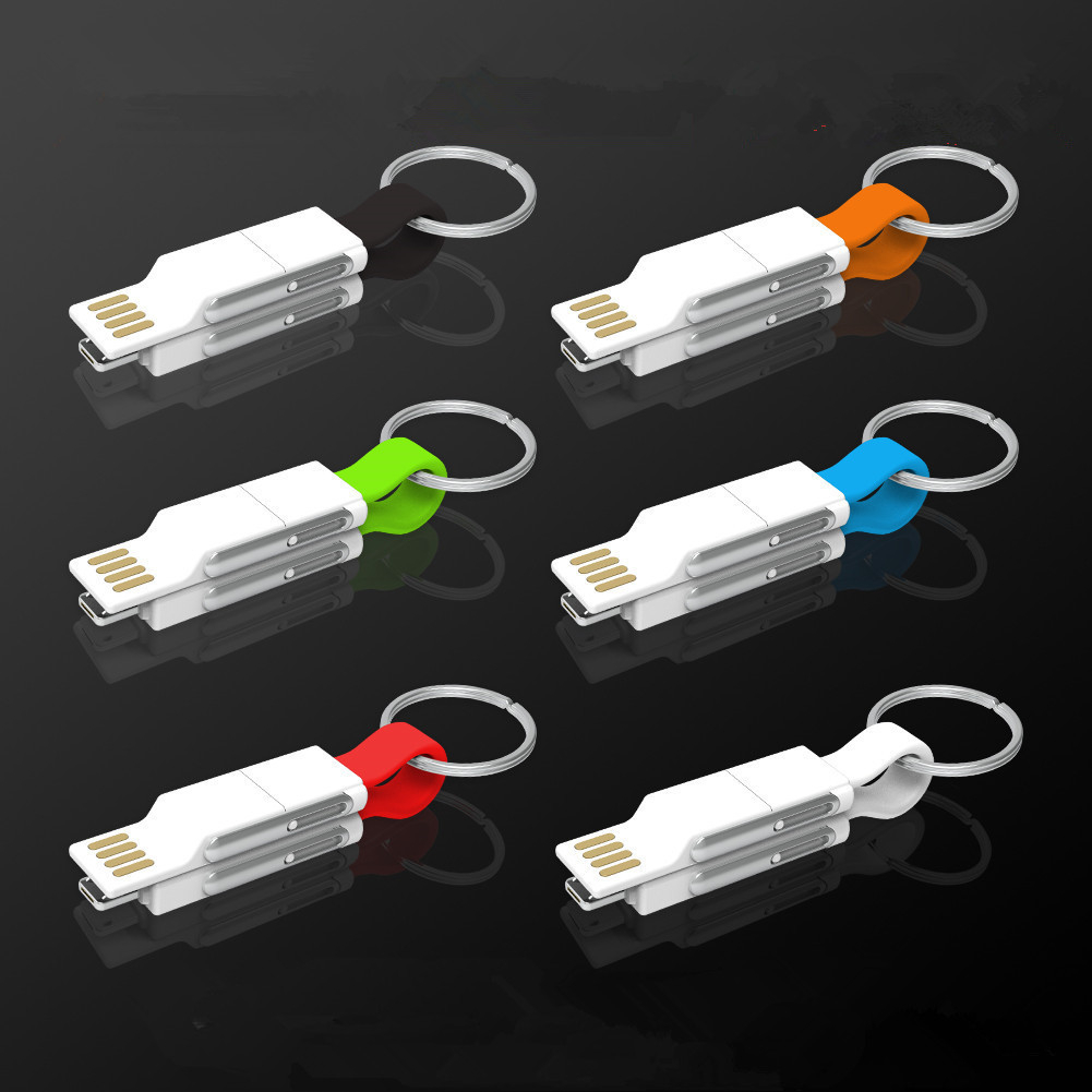 Incharge Swiss 6-in-1 สายเคเบิลข้อมูล พวงกุญแจ มัลติฟังก์ชั่น สายชาร์จ โทรศัพท์มือถือ Android Type-c