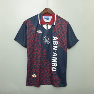 เสื้อกีฬาแขนสั้น ลายทีมชาติฟุตบอล Ajax LITMANEN KLUIVERT RIJKAARD 94-95 ชุดเยือน คุณภาพสูง สไตล์เรโทร