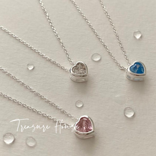 Th พร้อมส่ง~ ใหม่ สร้อยคอเงินแท้ 925 จี้คริสตัล รูปหัวใจ สไตล์เกาหลี เรียบง่าย ปรับได้ 23 แบบ สําหรับผู้หญิง
