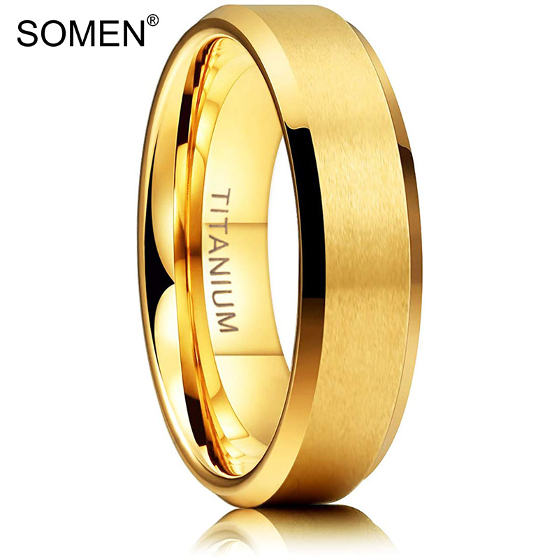Somen แหวนไทเทเนียม เนื้อแมตต์ ใส่สบาย ขนาด 5.5-13.5 มม. 6 มม. สําหรับผู้ชาย ผู้หญิง งานแต่งงาน