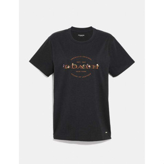 Coach ใหม่ ขายดี เสื้อยืด ผ้าฝ้าย พิมพ์ลาย สําหรับผู้ชาย และผู้หญิง